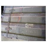 Antique strap trunk, metal corners,...