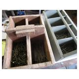 Nail totes, wooden 18-1/2"L and 20"...