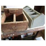 Nail totes, wooden 18-1/2"L and 20"...