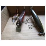 Antique lures: Heddon glass eye, tw...