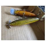 Antique lures: Heddon glass eye, tw...