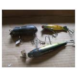Antique lures: PawPaw caster, swimm...