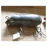 Antique lures: PawPaw caster, swimm...