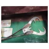 Tackle box, metal with a few lures...