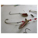 Antique lures and Spring lever trap...