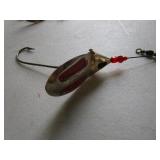 Antique lures and Spring lever trap...