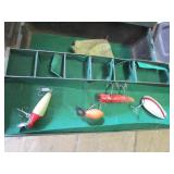 Metal tackle box & tackle...
