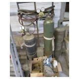 Cutting torch tanks with extra, car...