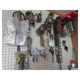 Springs, U clamps, chain hooks & br...