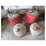 Fuel cans with vintage...