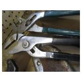 Vise grips, channel lock pliars, Cr...