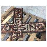 Old Cast Iron - Railroad Crossing Sign - 48" x 48"