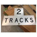 Vintage Railroad - 2 Tracks - Aluminum Sign 27" x 18"