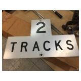 Vintage Railroad - 2 Tracks - Aluminum Sign 27" x 18"