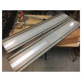 Vintage 2 Pc - Railroad Crossing - Aluminum Signs 48" x 9"