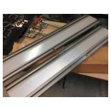 Vintage 2 Pc - Railroad Crossing - Aluminum Signs 48" x 9"