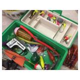 Group Ice Fishing - Minnow Bucket - Tackle Box