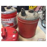 3 Vintage Metal Fuel/Oil Cans - Good
