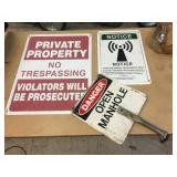 3 Metal Signs