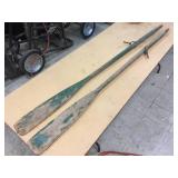 Pair Old Wooden Oars