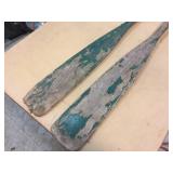 Pair Old Wooden Oars