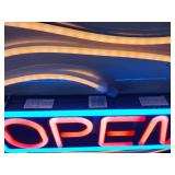 Programmable Open Sign with Remote.  Flashes, scrolls, changes colors