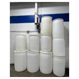 10 Empty Barrels. Three 55 Gallon Barrels, Seven 30 Gallon Drums,
