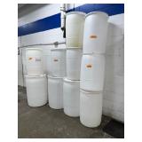 10 Empty Barrels. Three 55 Gallon Barrels, Seven 30 Gallon Drums,