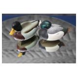 2 MINIATURE DUCKS UNLIMITED JETT BRUNET DECOYS