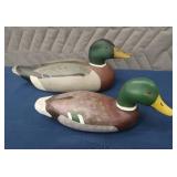 2 MALLARD DRAKE DECOYS