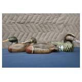 3 HANDPAINTED DUCK DECOYS