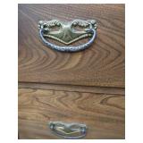 ANTIQUE HONEY OAK DRESSER AND MIRROR