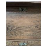 ANTIQUE HONEY OAK DRESSER AND MIRROR