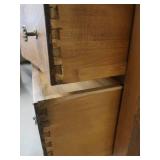 ANTIQUE HONEY OAK DRESSER AND MIRROR