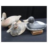3 WOODEN DECOYS