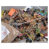 BIN OF RUBBER BANDS AND PAPERCLIPS