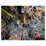 BIN OF RUBBER BANDS AND PAPERCLIPS
