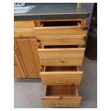 WOOD VANITY WITH SINK / FAUCET