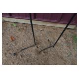 2 BLACK STEEL PLANT HOOKS
