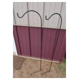 2 BLACK STEEL PLANT HOOKS