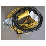 EXTRA LONG EXTENSION CORD AND TROUBLE LIGHT