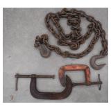 C CLAMPS AND TOWING CHAIN