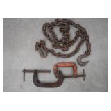 C CLAMPS AND TOWING CHAIN