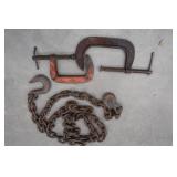 C CLAMPS AND TOWING CHAIN