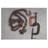C CLAMPS AND TOWING CHAIN