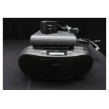 SONY BOOM BOX & CD CLOCK RADIO