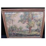 VINTAGE LITHOGRAPH IN FRAME