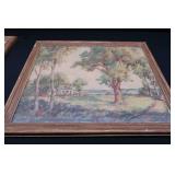 VINTAGE LITHOGRAPH IN FRAME