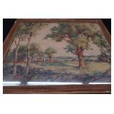 VINTAGE LITHOGRAPH IN FRAME