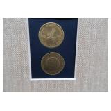 SIGNED FRAMED PRINT AND WOOD BURNING ART